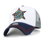 X Rooftop Space Colorful Retro Embroidery Mesh Trucker Baseball Cap