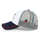 X Rooftop Space Colorful Retro Embroidery Mesh Trucker Baseball Cap