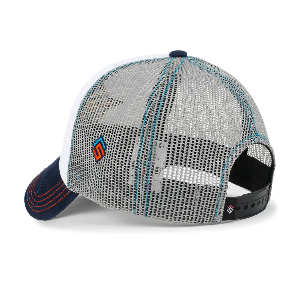 X Rooftop Space Colorful Retro Embroidery Mesh Trucker Baseball Cap