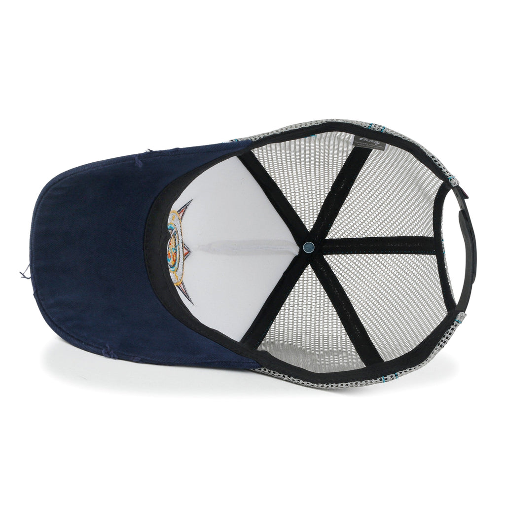 X Rooftop Space Colorful Retro Embroidery Mesh Trucker Baseball Cap