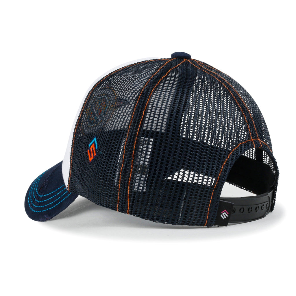 X Rooftop Space Colorful Retro Embroidery Mesh Trucker Baseball Cap