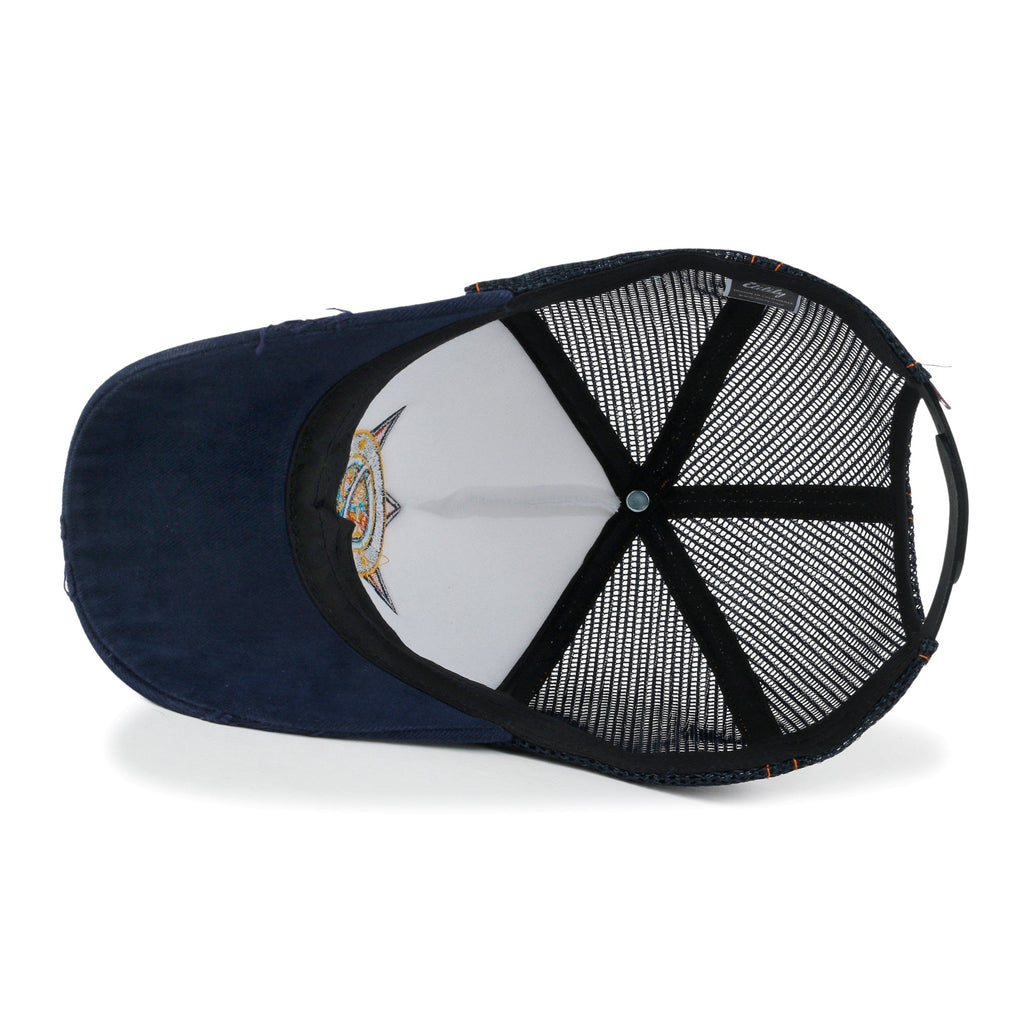 X Rooftop Space Colorful Retro Embroidery Mesh Trucker Baseball Cap