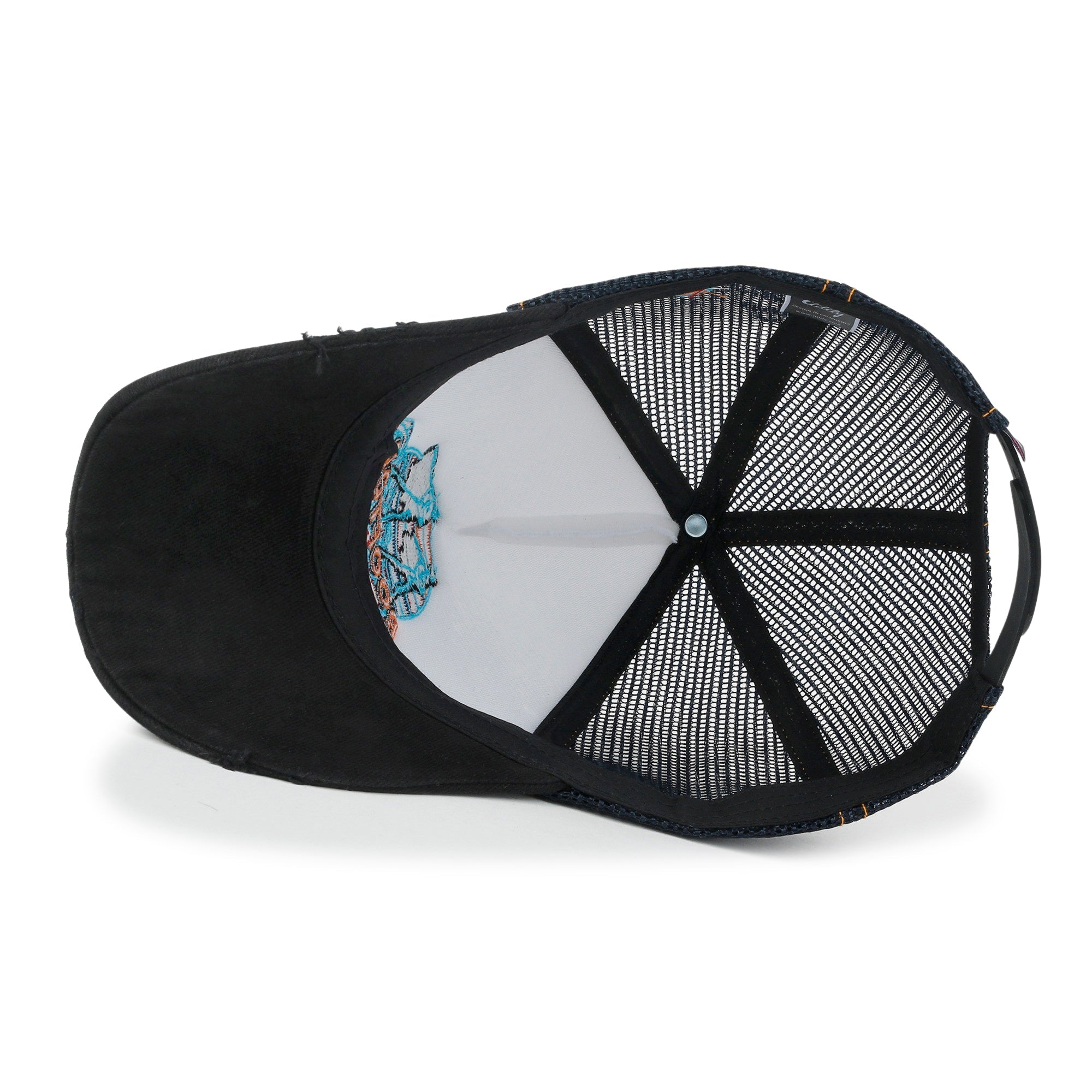 X Rooftop Space Colorful Retro Embroidery Mesh Trucker Baseball Cap