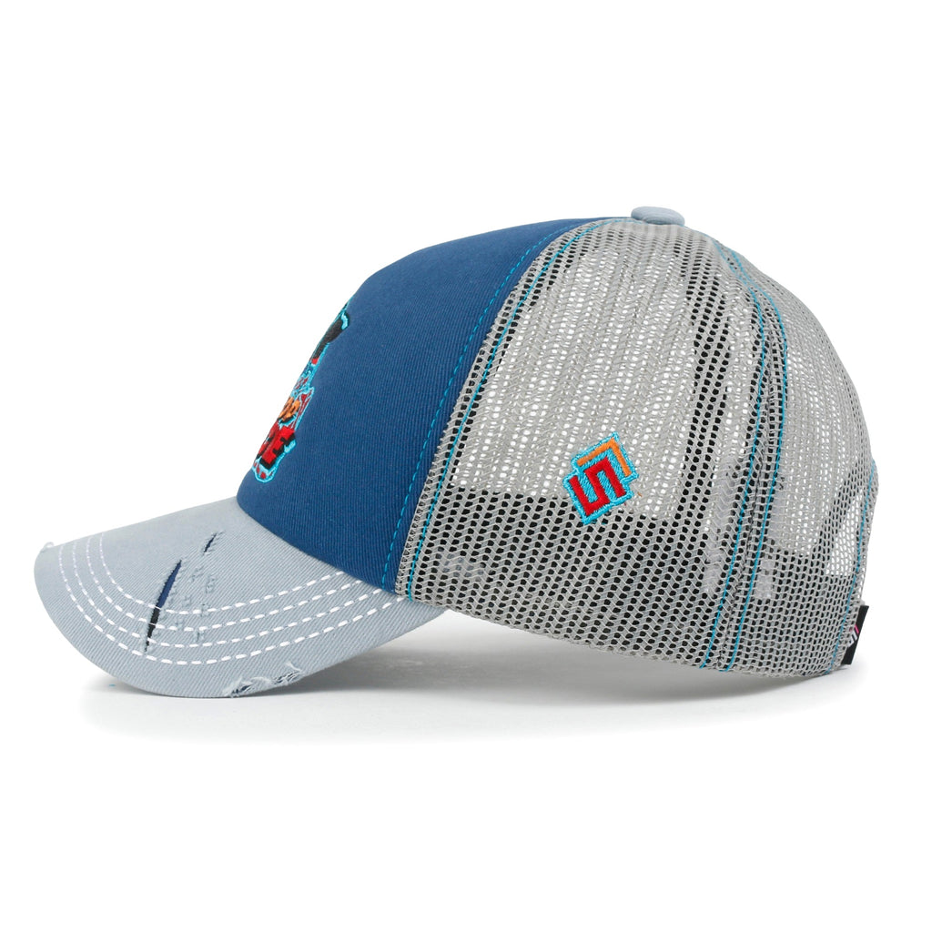 X Rooftop Space Colorful Retro Embroidery Mesh Trucker Baseball Cap