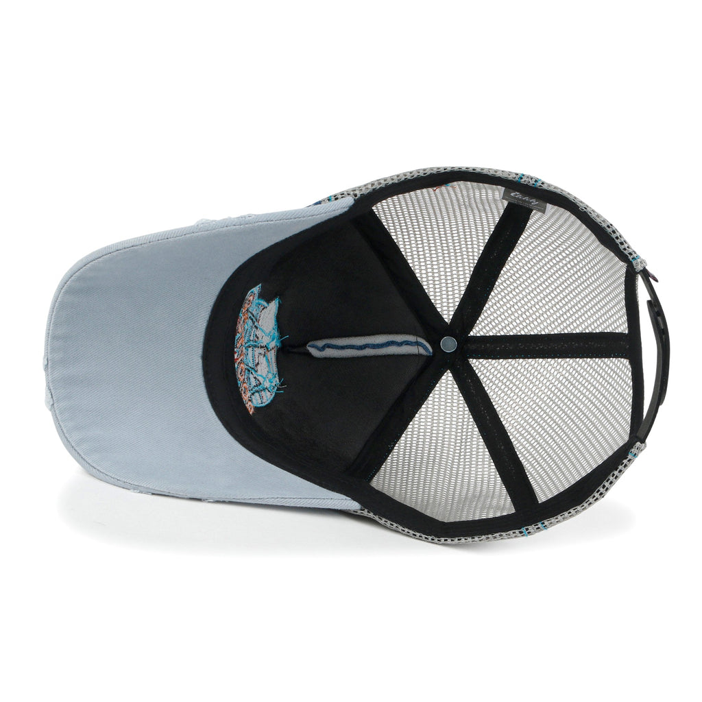 X Rooftop Space Colorful Retro Embroidery Mesh Trucker Baseball Cap