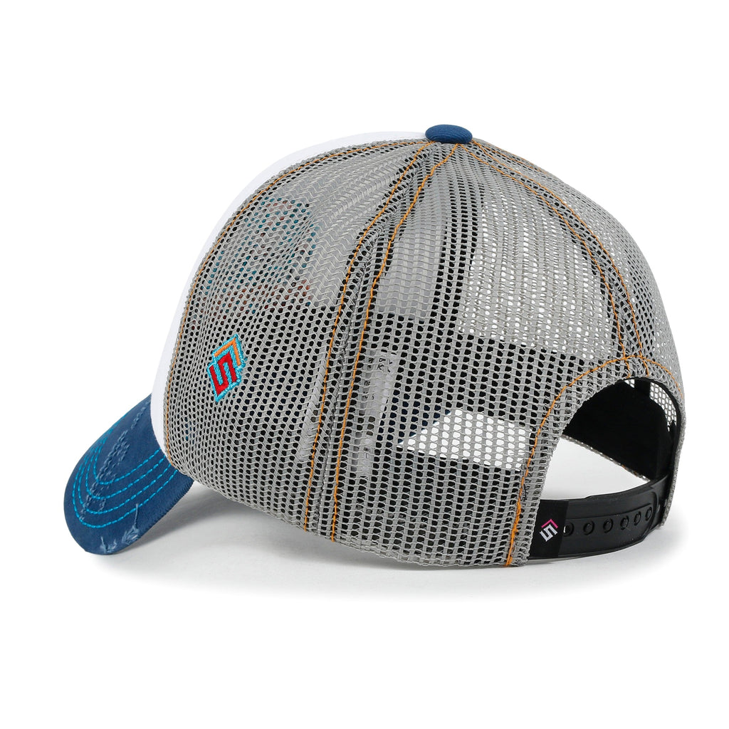 X Rooftop Space Colorful Retro Embroidery Mesh Trucker Baseball Cap