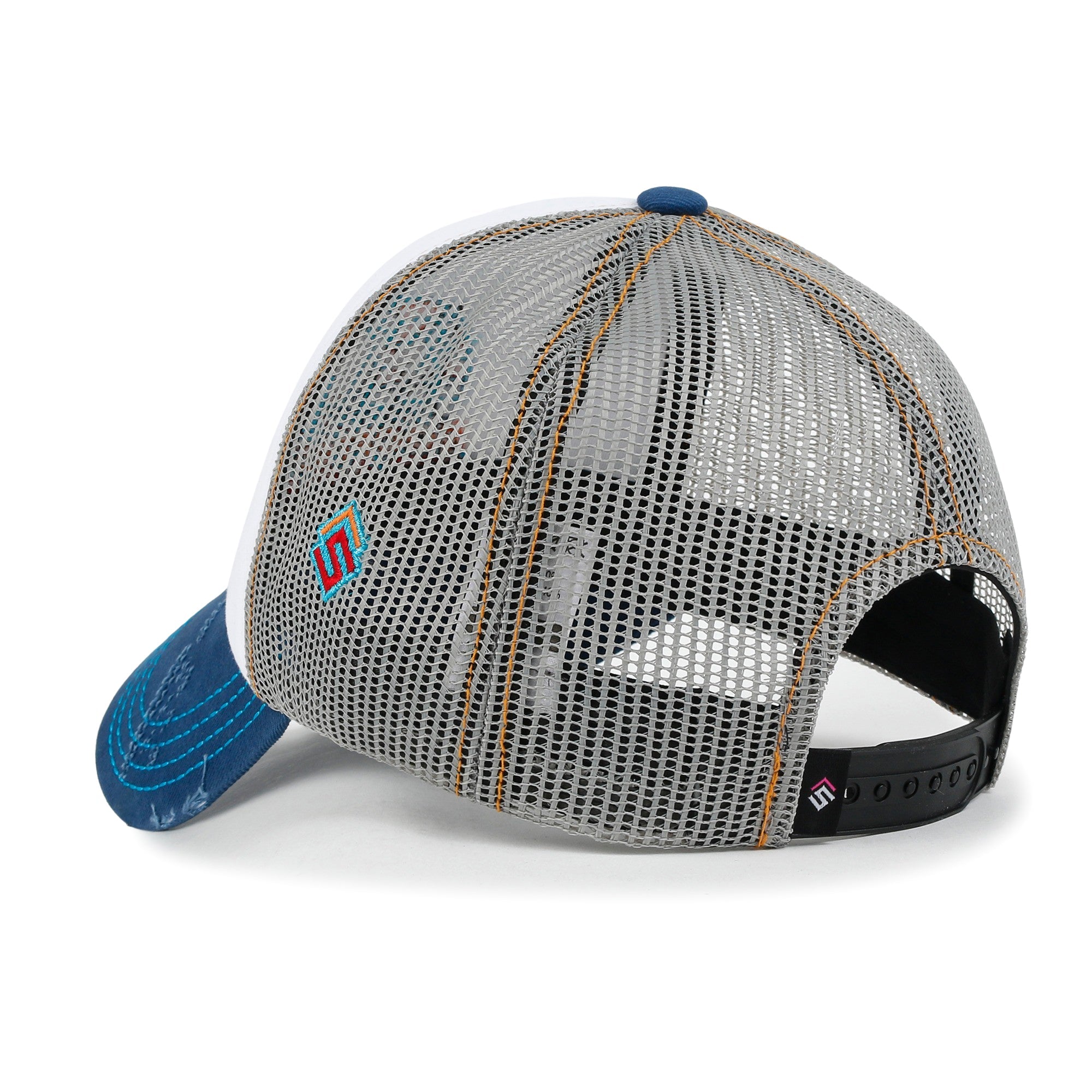 X Rooftop Space Colorful Retro Embroidery Mesh Trucker Baseball Cap