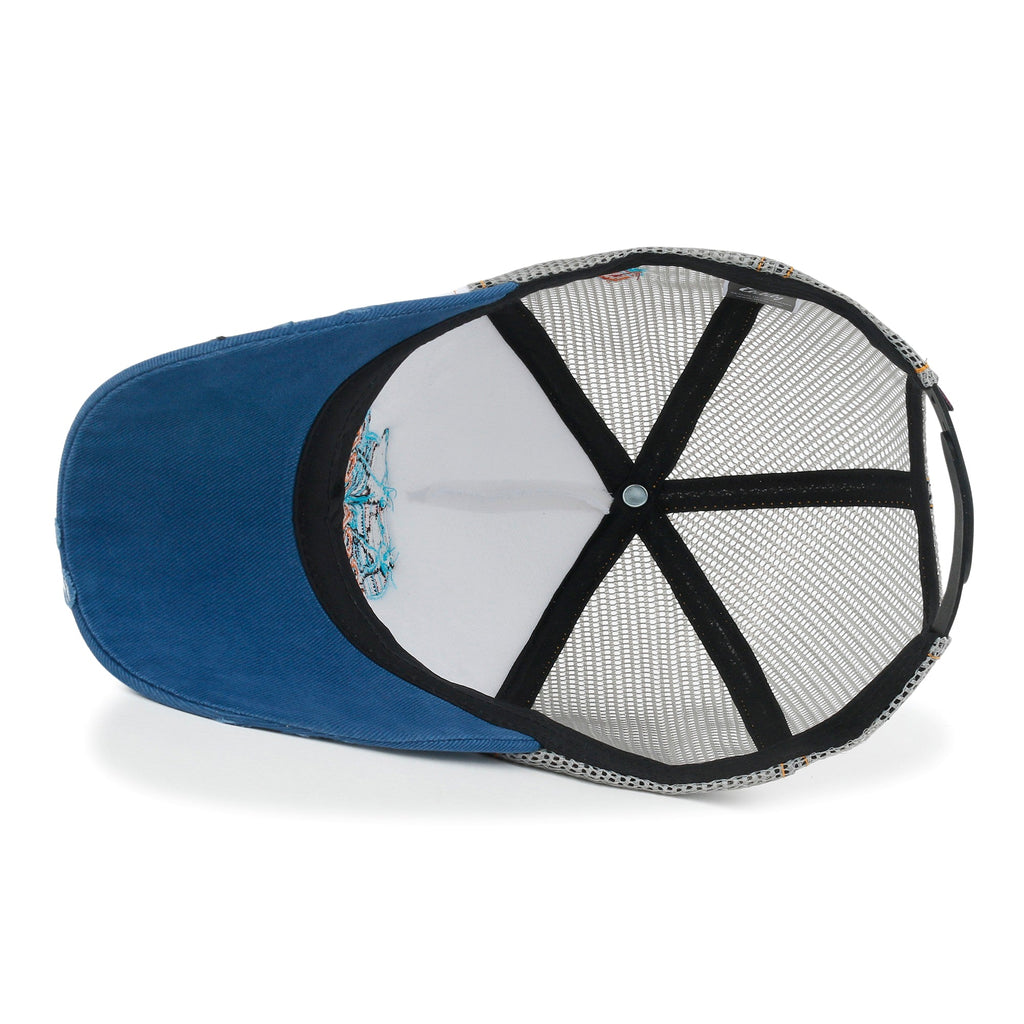 X Rooftop Space Colorful Retro Embroidery Mesh Trucker Baseball Cap