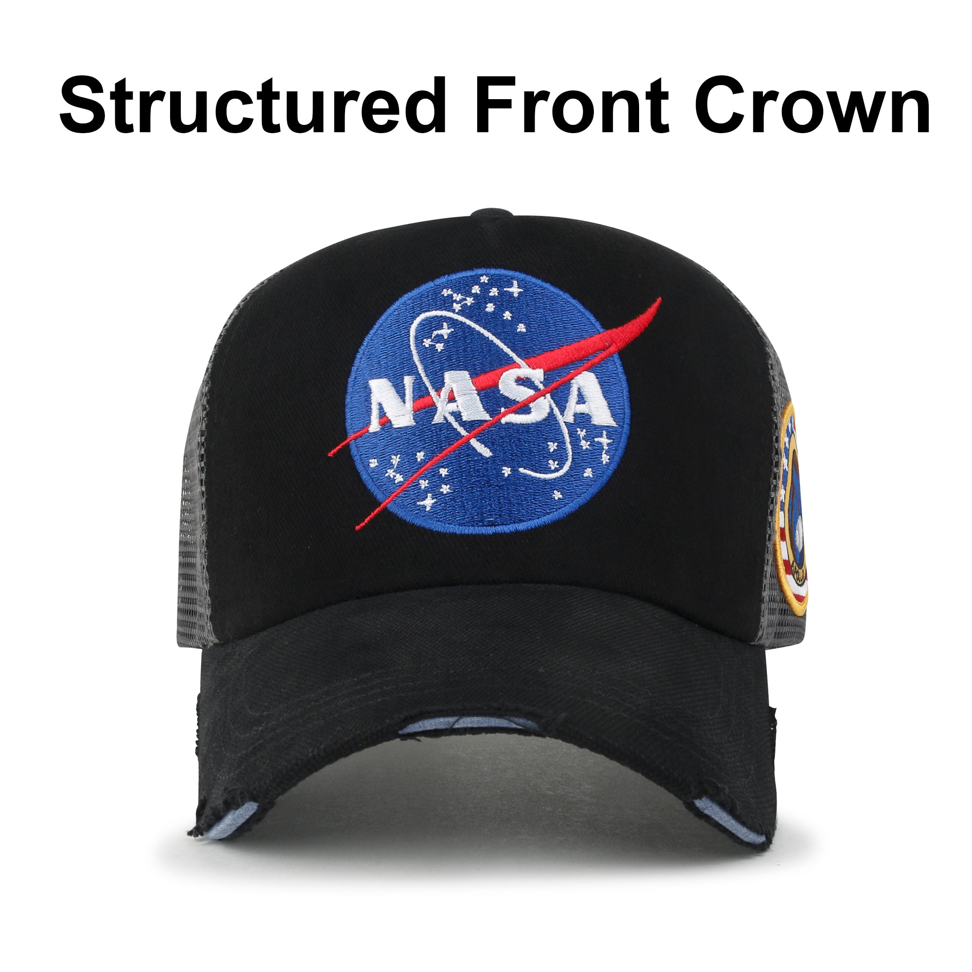 PREMIUM NASA Meatball Logo Embroidery Large Baseball Cap Apollo 1 Patch Hat