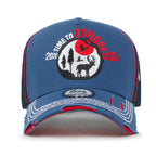 Time To Embroidered Baseball Cap Colorful Stitch Mesh Trucker Hat