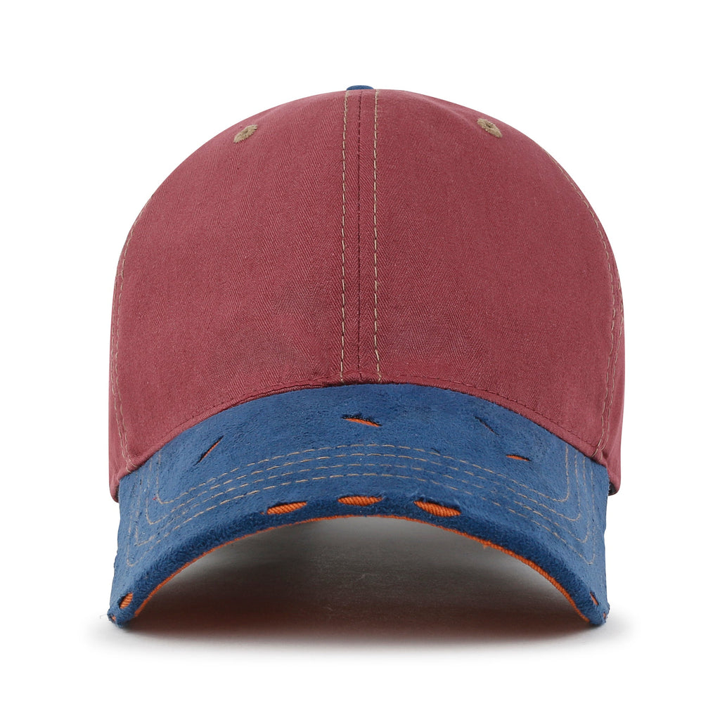Cotton Crown Strapback Trucker Hat Faux Suede Brim Baseball Cap