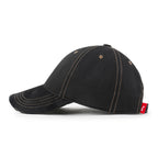 Cotton Crown Strapback Trucker Hat Faux Suede Brim Baseball Cap