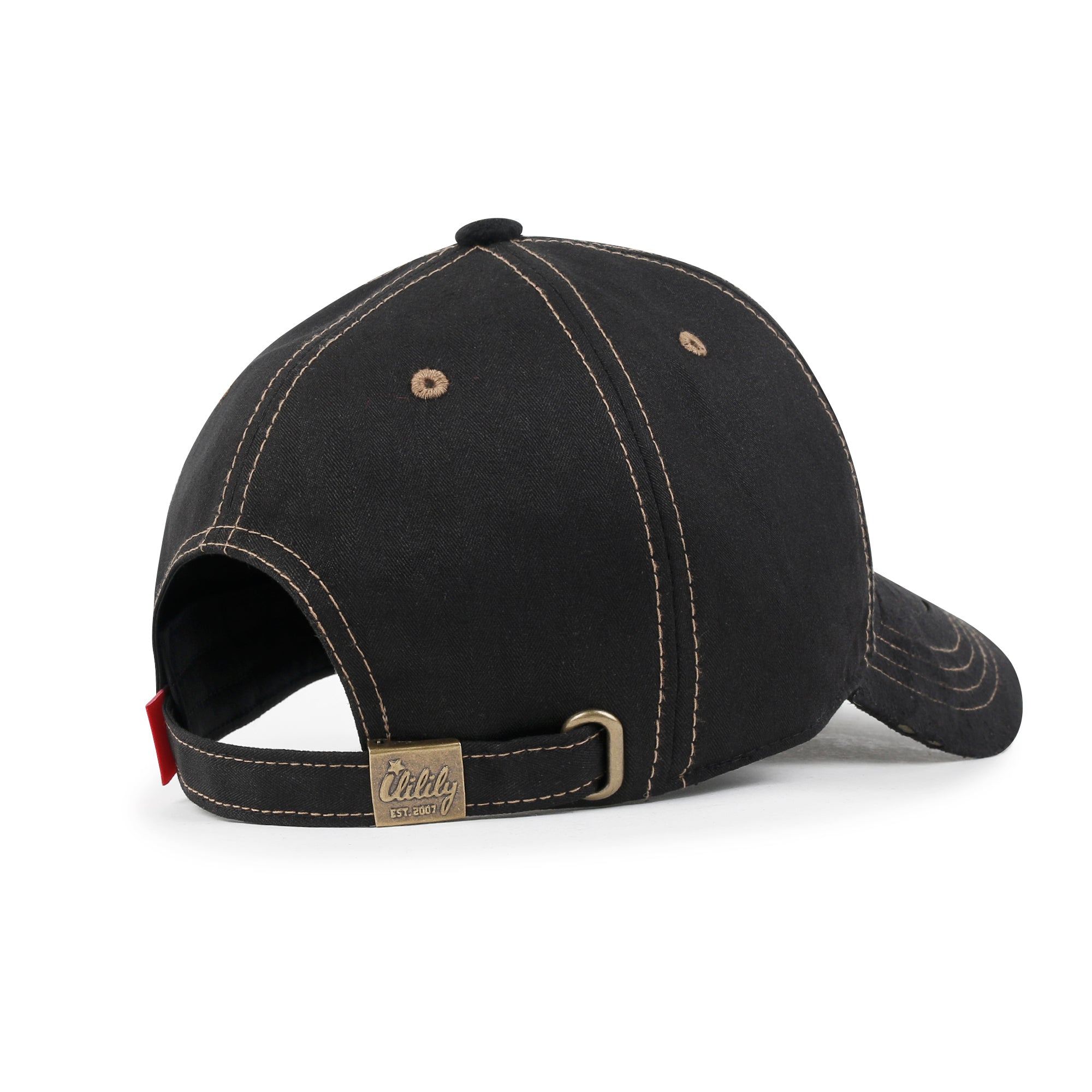 Cotton Crown Strapback Trucker Hat Faux Suede Brim Baseball Cap
