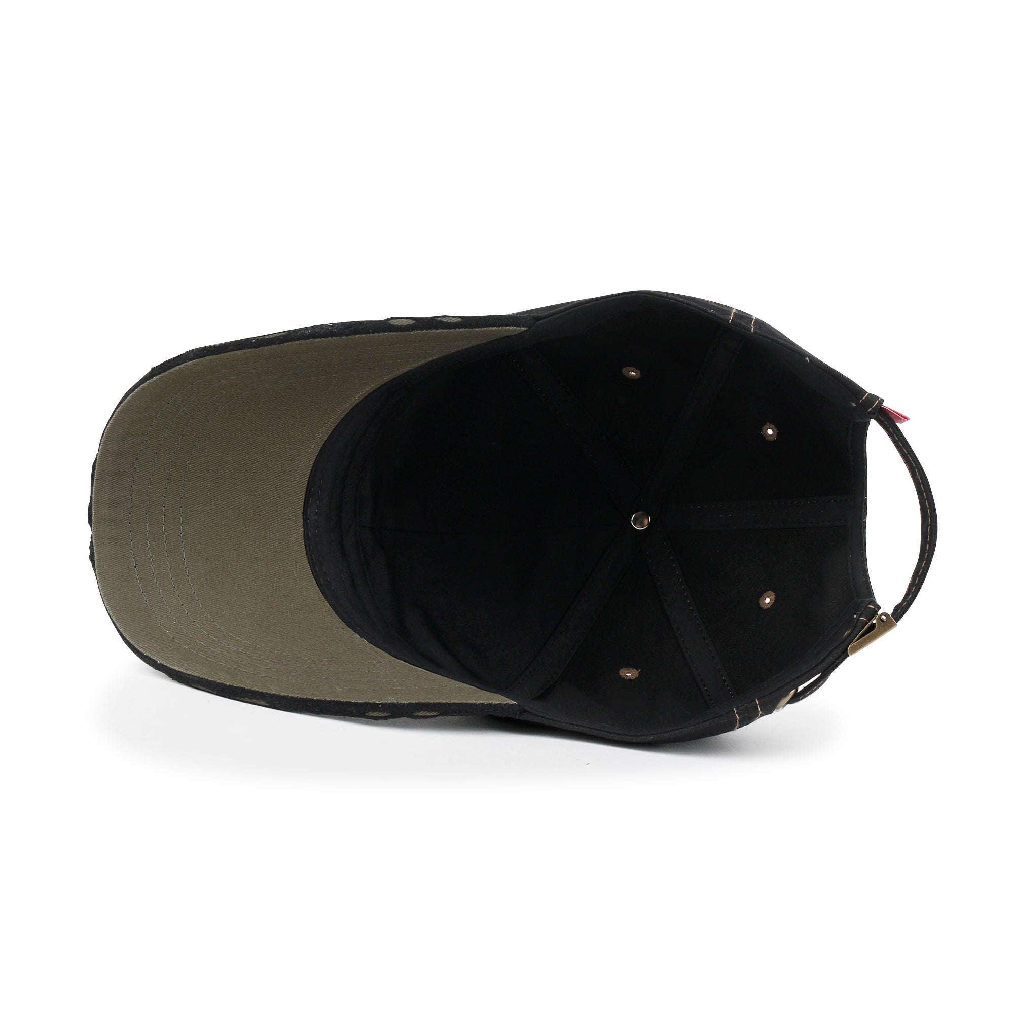 Cotton Crown Strapback Trucker Hat Faux Suede Brim Baseball Cap
