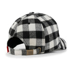 Cotton Flannel Strapback Trucker Hat Checkered Pattern Baseball Cap