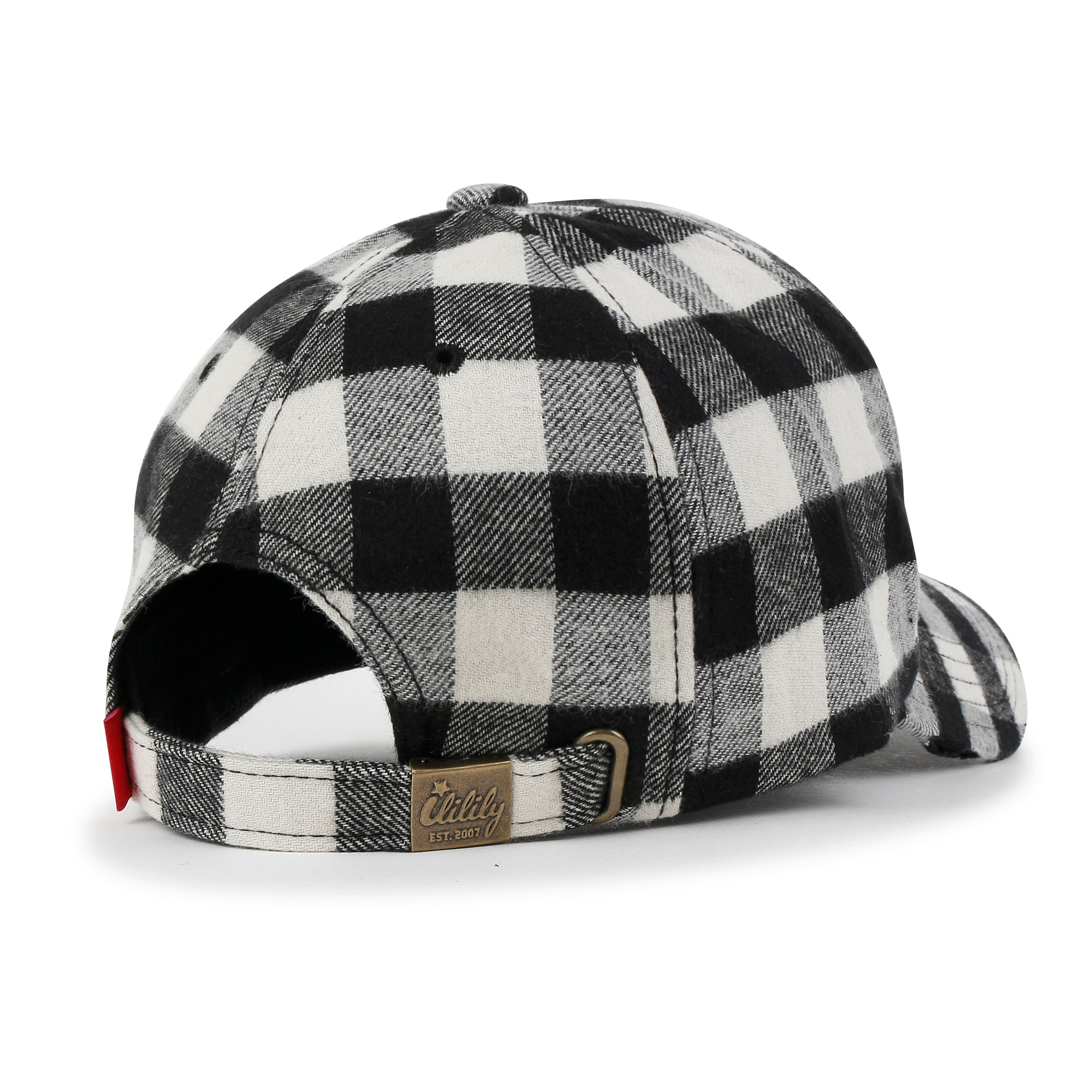 Cotton Flannel Strapback Trucker Hat Checkered Pattern Baseball Cap