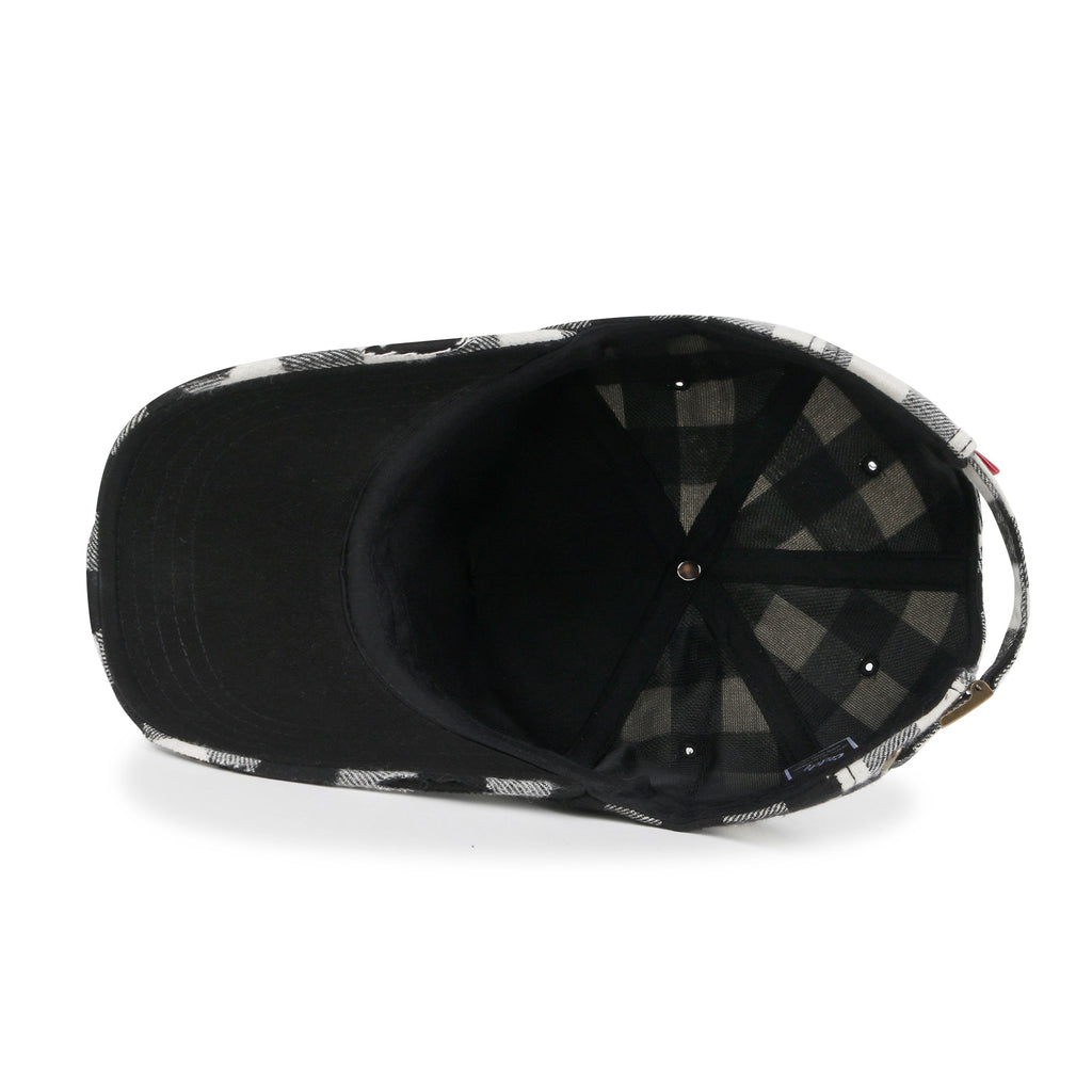 Cotton Flannel Strapback Trucker Hat Checkered Pattern Baseball Cap
