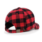 Cotton Flannel Strapback Trucker Hat Checkered Pattern Baseball Cap