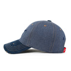Star Embroidery Cotton Denim Trucker Hat Faux Suede Brim Baseball Cap