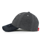 Star Embroidery Cotton Denim Trucker Hat Faux Suede Brim Baseball Cap