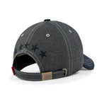 Star Embroidery Cotton Denim Trucker Hat Faux Suede Brim Baseball Cap