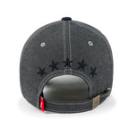 Star Embroidery Cotton Denim Trucker Hat Faux Suede Brim Baseball Cap