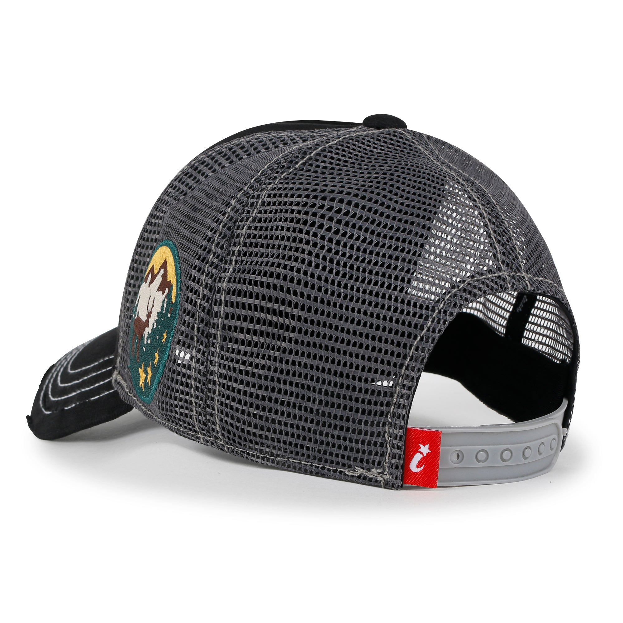 PREMIUM Adventure Patch Structured Trucker Hat Distressed Baseball Cap