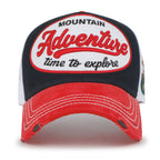 PREMIUM Adventure Patch Structured Trucker Hat Distressed Baseball Cap