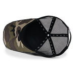 Premium Distressed Mesh Trucker Hat, Contrast Stitch Blank Cap