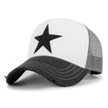 Premium Star Embroidery Structured Crown Vintage Trucker Hat