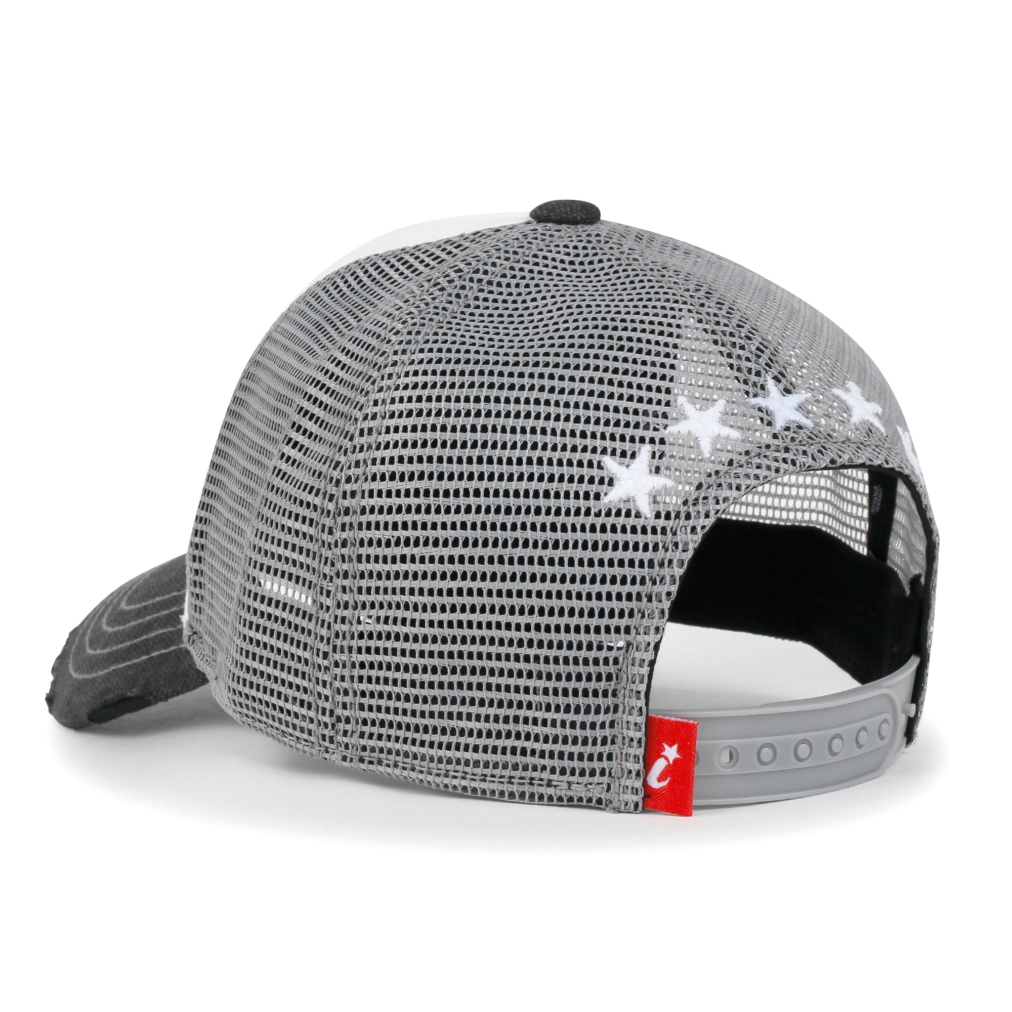 Premium Star Embroidery Structured Crown Vintage Trucker Hat