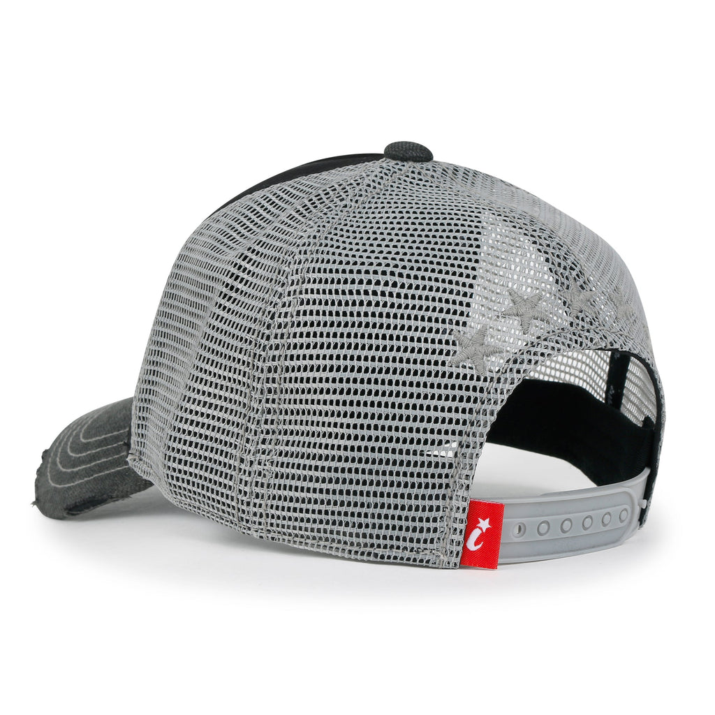 Premium Star Embroidery Structured Crown Vintage Trucker Hat