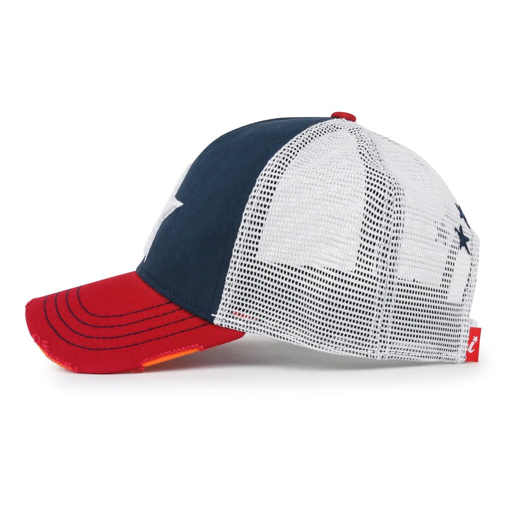 Premium Star Embroidery Structured Crown Vintage Trucker Hat