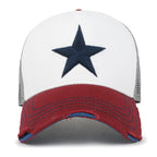 Premium Star Embroidery Structured Crown Vintage Trucker Hat