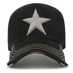 Premium Star Embroidery Structured Crown Vintage Trucker Hat