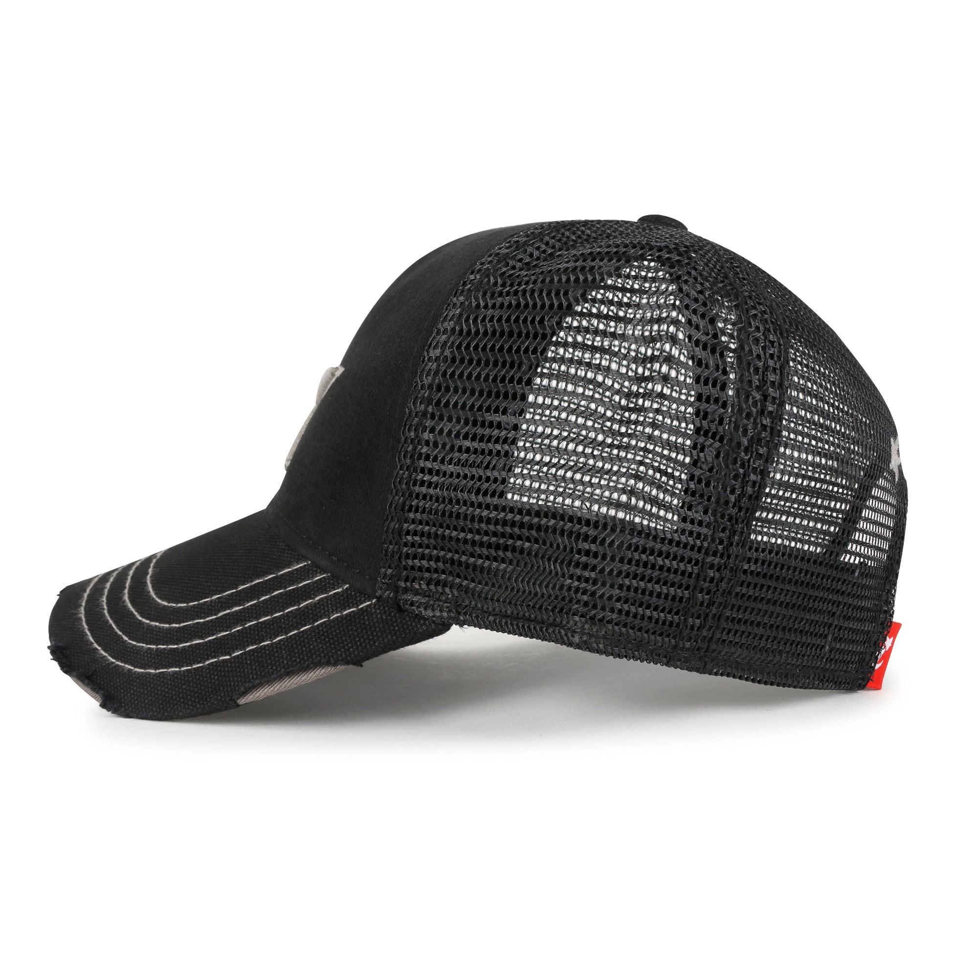 Premium Star Embroidery Structured Crown Vintage Trucker Hat