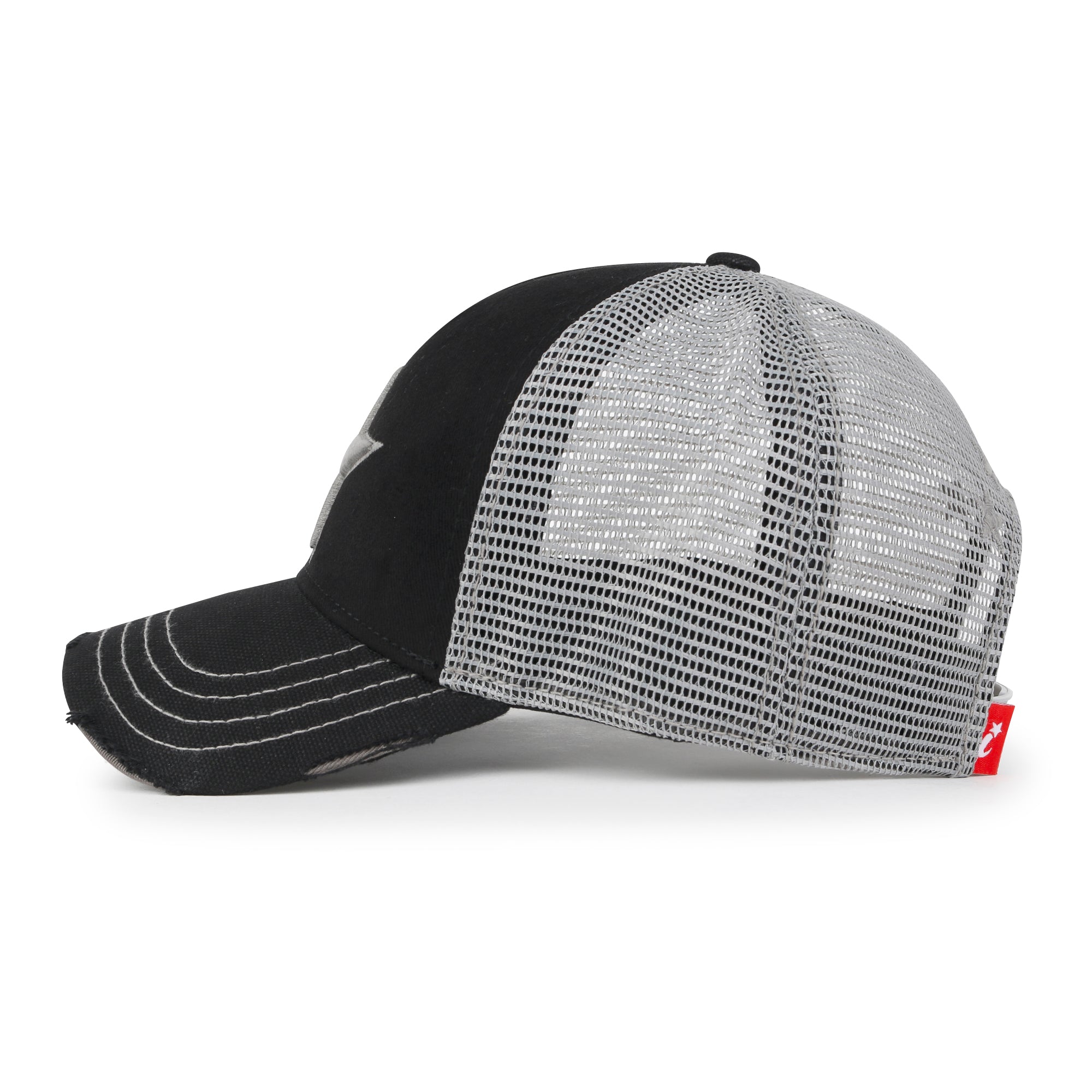 Premium Star Embroidery Structured Crown Vintage Trucker Hat