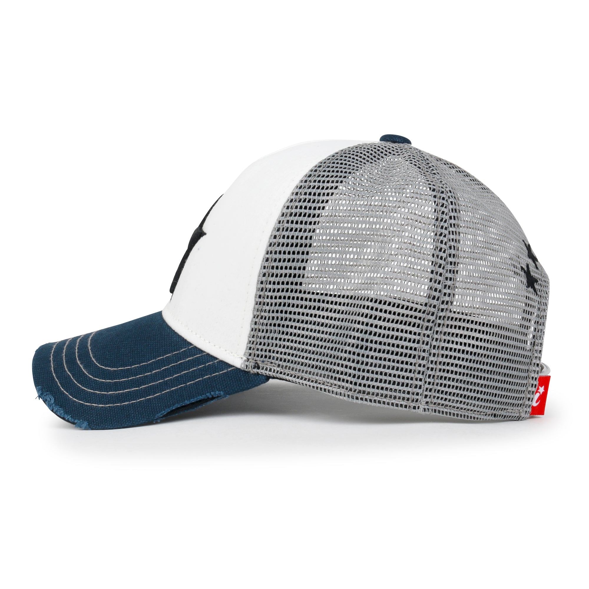 Premium Star Embroidery Structured Crown Vintage Trucker Hat