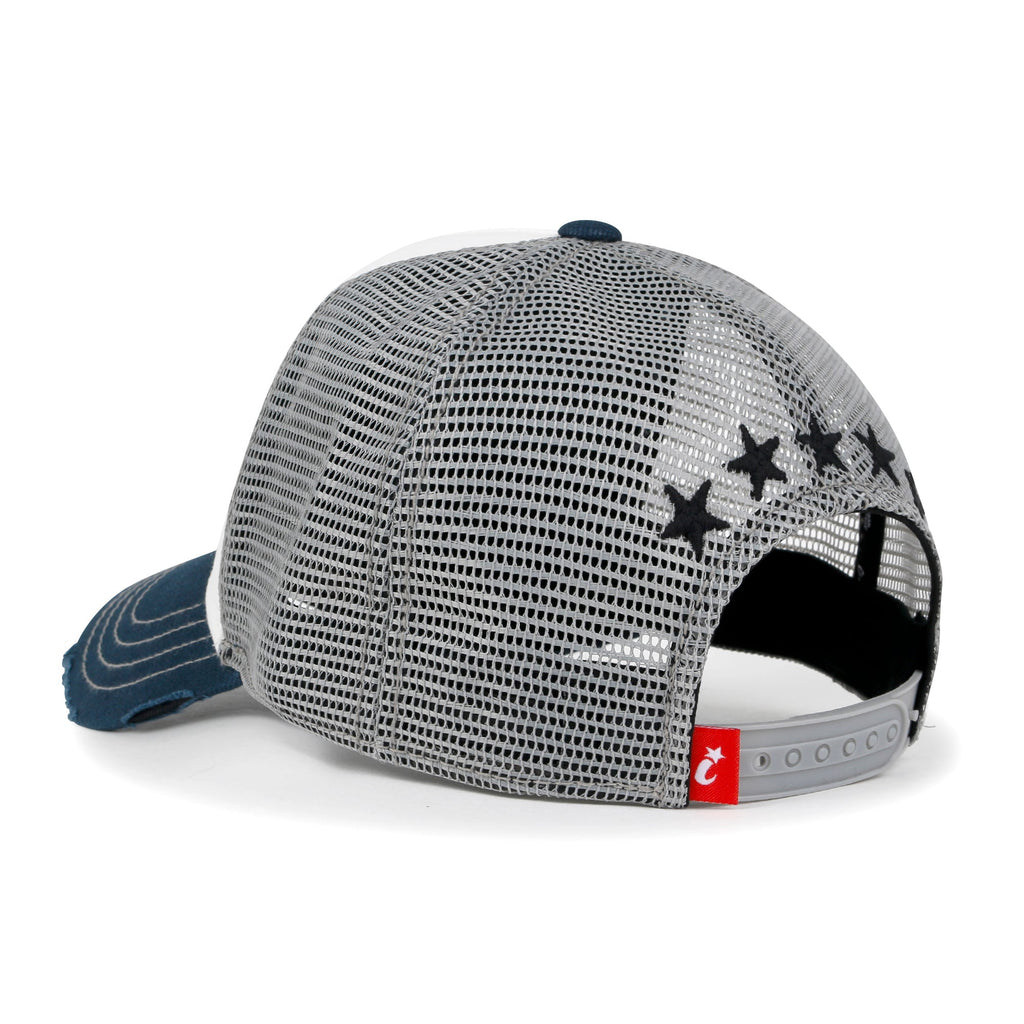 Premium Star Embroidery Structured Crown Vintage Trucker Hat
