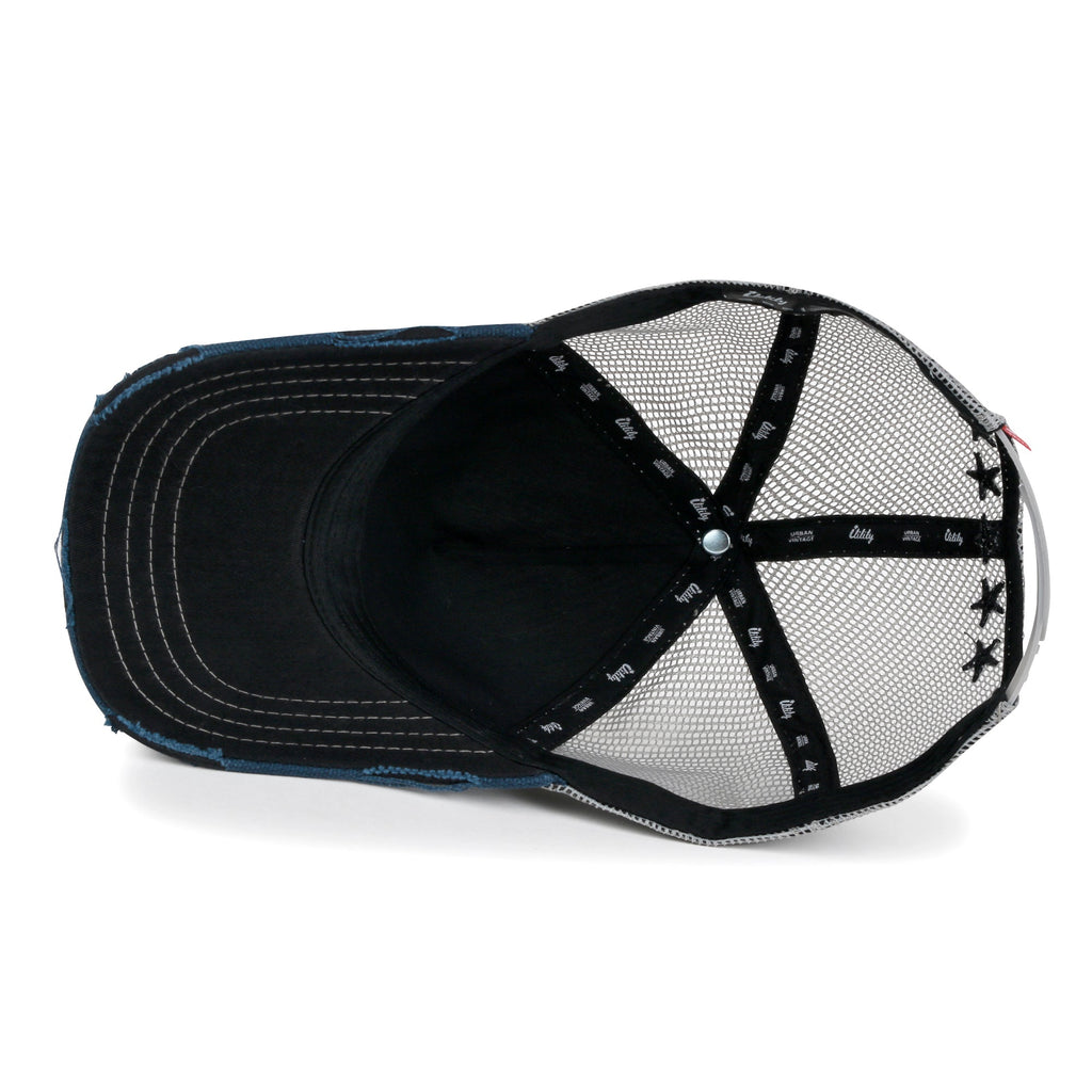 Premium Star Embroidery Structured Crown Vintage Trucker Hat
