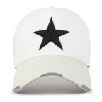 Premium Star Embroidery Structured Crown Vintage Trucker Hat
