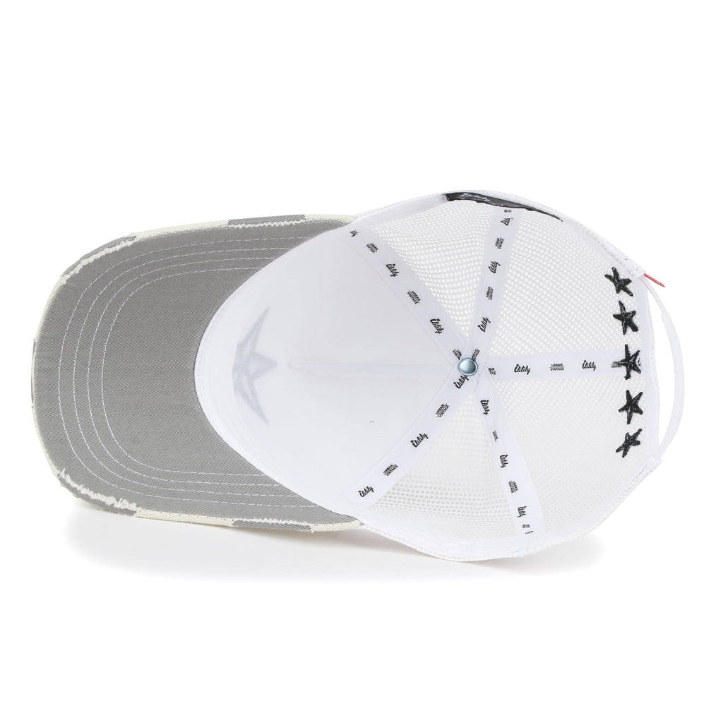 Premium Star Embroidery Structured Crown Vintage Trucker Hat