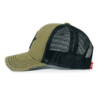 Premium Star Embroidery Structured Crown Vintage Trucker Hat