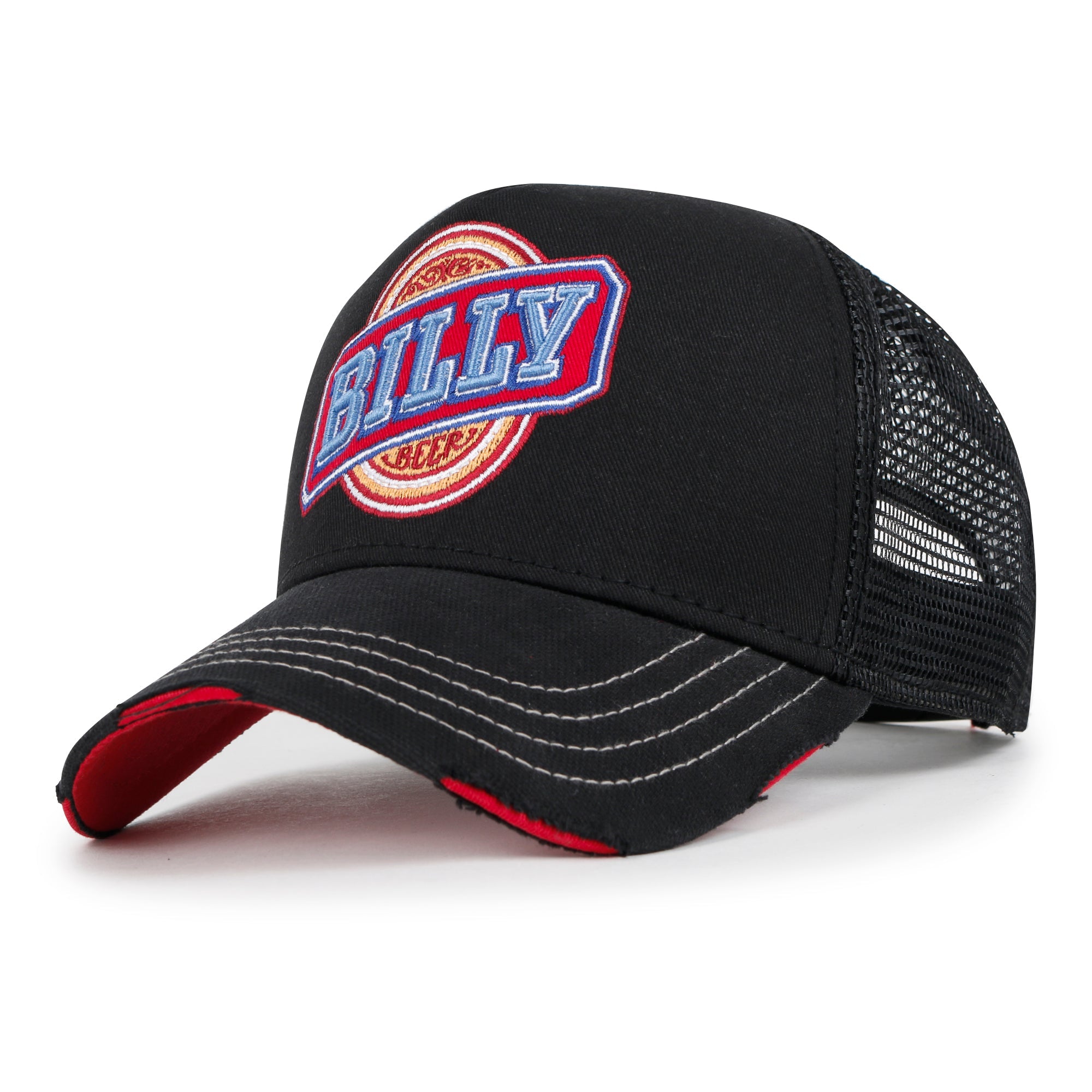 PREMIUM Billy Beer Embroidery Structured Vintage Baseball Cap Casual Trucker Hat