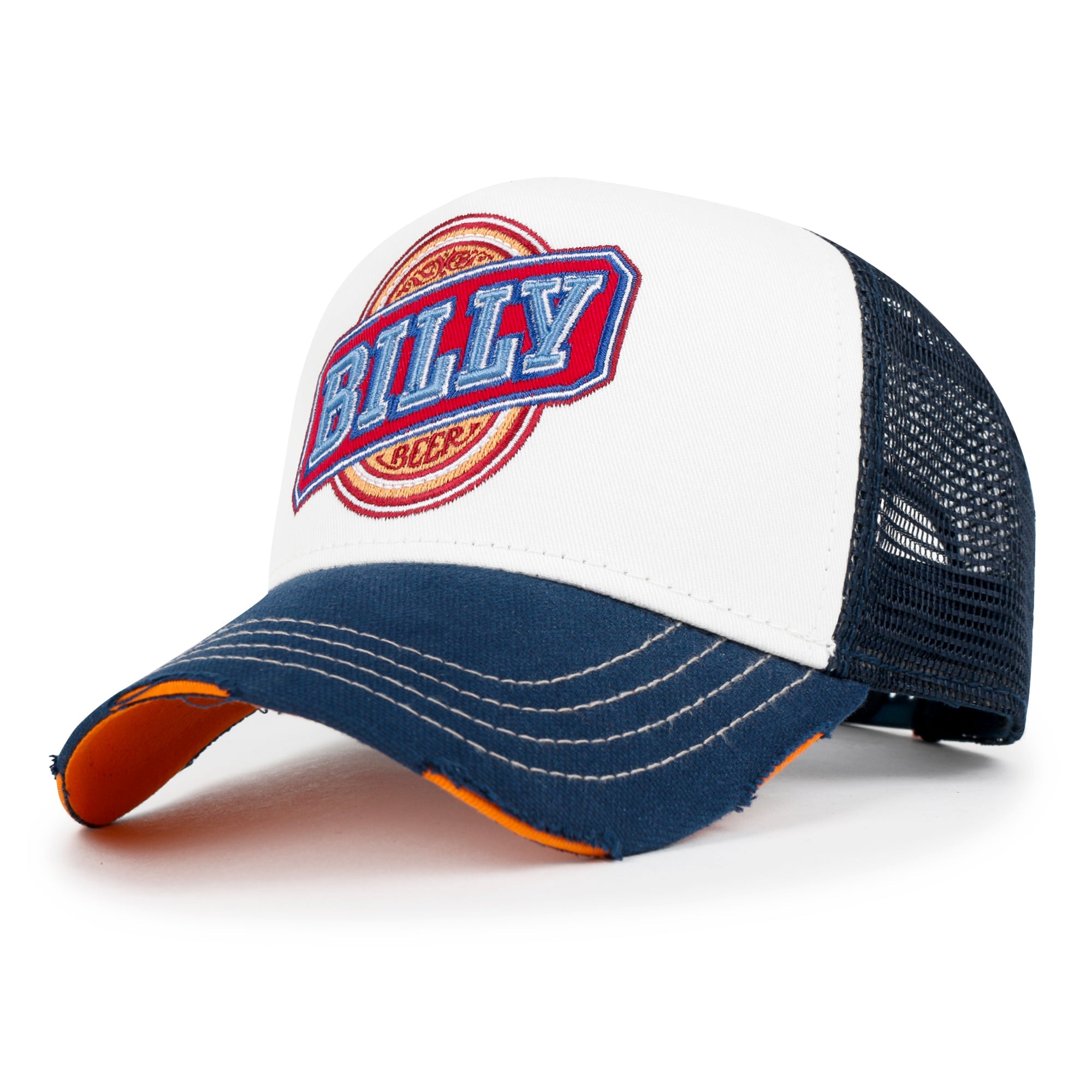 PREMIUM Billy Beer Embroidery Structured Vintage Baseball Cap Casual Trucker Hat