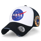 NASA Meatball Logo Embroidery Baseball Cap Apollo 1 Patch Trucker Hat