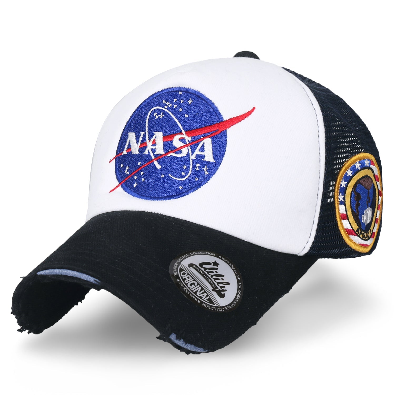 NASA Meatball Logo Embroidery Baseball Cap Apollo 1 Patch Trucker Hat