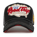 Premium ROAD TRIP Map Embroidery Trucker Hat Vintage Style Baseball Cap