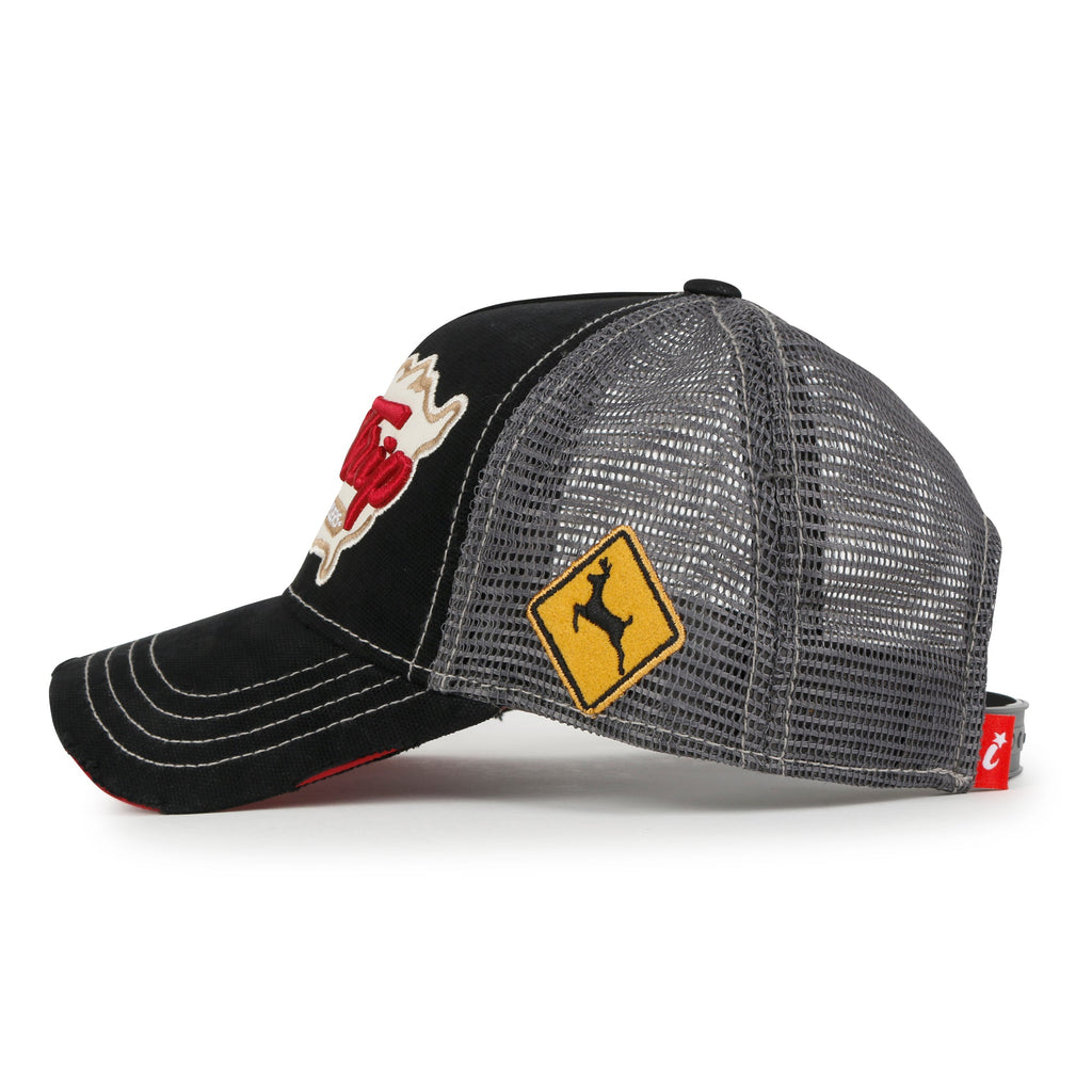 Premium ROAD TRIP Map Embroidery Trucker Hat Vintage Style Baseball Cap