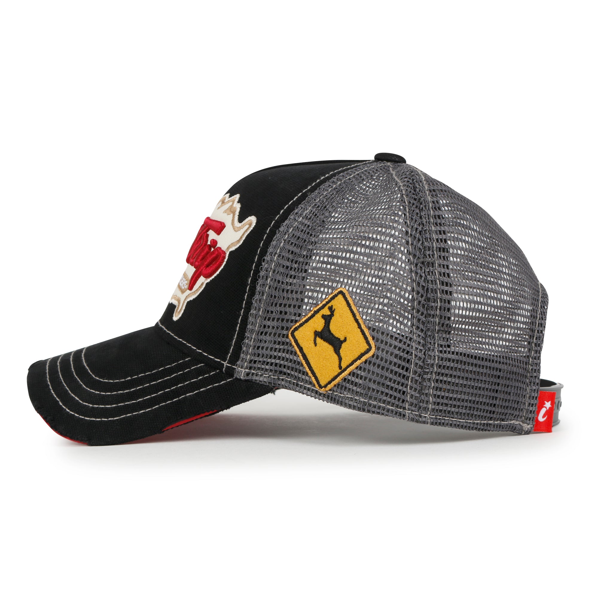 Premium ROAD TRIP Map Embroidery Trucker Hat Vintage Style Baseball Cap